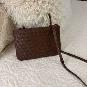 Madewell Brown Woven Crossbody Bag